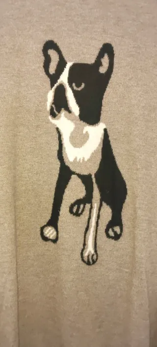 Jersey de punto fino con un diseño de perro T.M