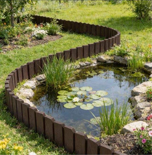 Vallas de Jardín Plástica Imitacion Madera