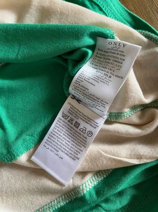 Maglia Only righe verdi e bianche 100% viscosa