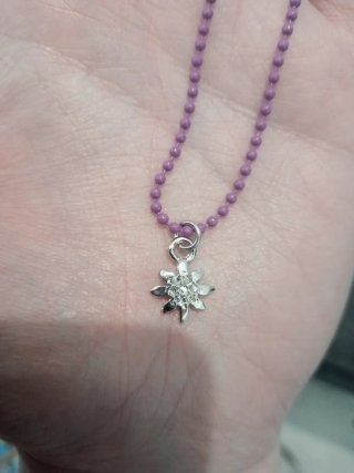 Set collana e 2 braccialetti cuori e fiore