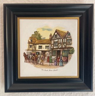 Set 4 azulejos decorados