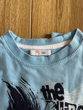 Maglietta OVS Kids azzurra con stampa 100% cotone