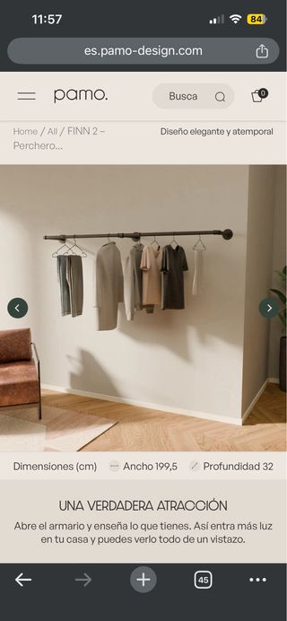 Burro Perchero Metálico Negro