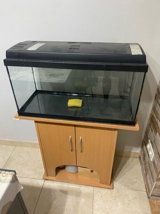 2 acuarios de 100 litros y un pequeño gambario.