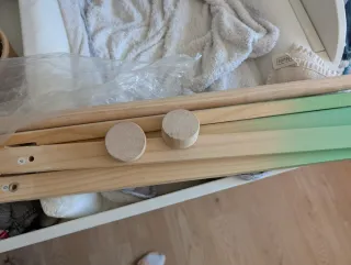 Gimnasio bebé madera con juguetes