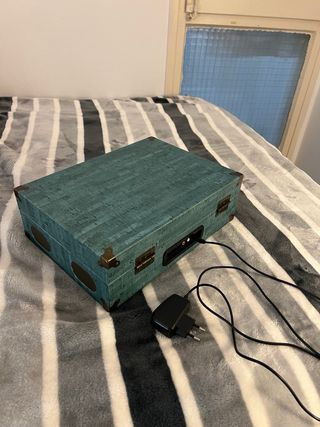 Reproductor Vinilos Maleta Azul/Negro Para Arregla