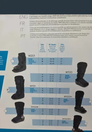 Bota Ortopédica Walker Talla M + muletas 10e