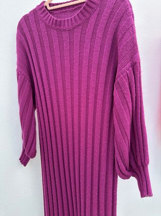 Vestido punto canalé señora talla única