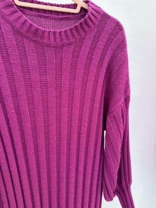 Vestido punto canalé señora talla única