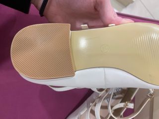 Scarpe Mary Jane tacco basso bianche