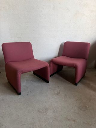 Juego de 3 sillones de tela