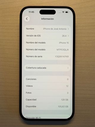 iPhone 15 128GB Negro Apple