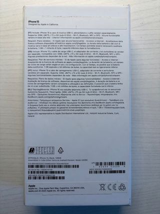 iPhone 15 128GB Negro Apple