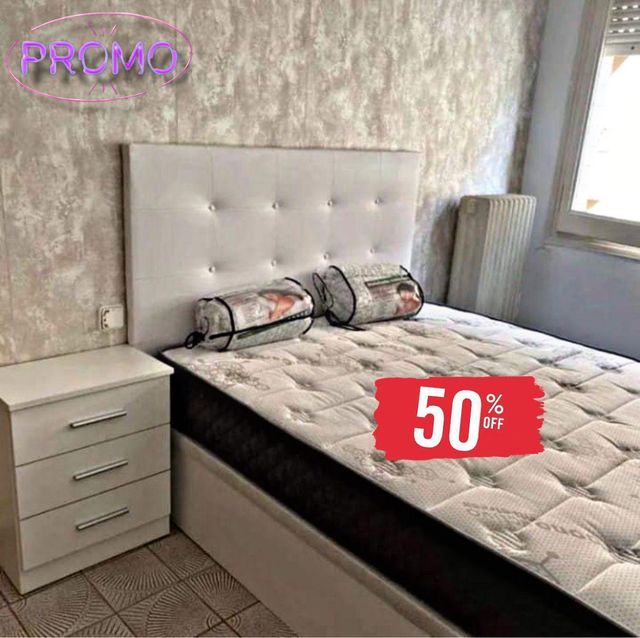 Base de cama y colchón