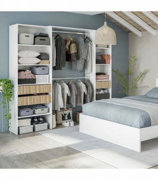 Kit Vestidor 190 cm. Blanco Artik/Natur