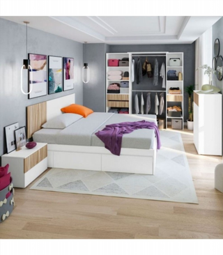 Kit Vestidor 190 cm. Blanco Artik/Natur