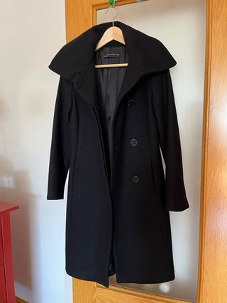 Abrigo Negro Zara Talla XS