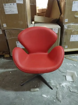 Silla Diseño Polipiel Roja