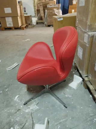 Silla Diseño Polipiel Roja