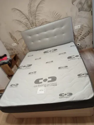 Cama canapé individual blanca