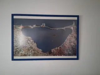 Cuadro Mapa Azul y Multicolor de la mar menor