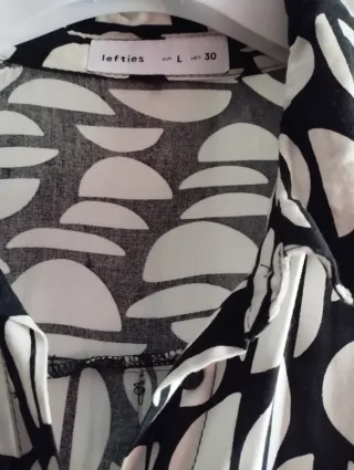 Vestido camisero estampado, lunares