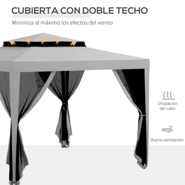 Carpa Gazebo Jardín 3x3m