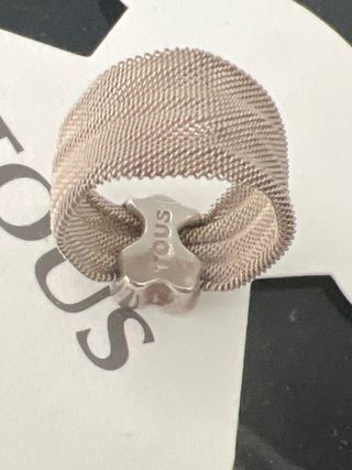 Anillo Tous Malla Oso Plata