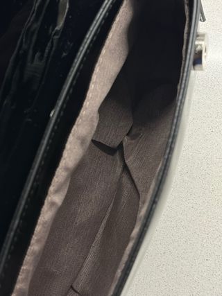Borsa a spalla nero lucido nuova mai usata