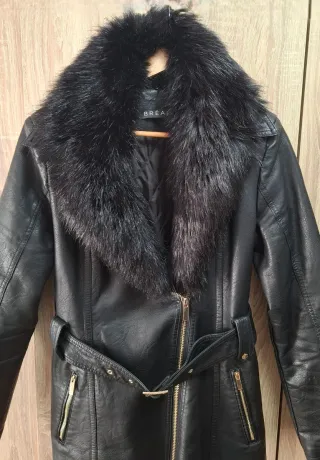 Cazadora Biker 3/4 cuello pelo desmontable TallaXL