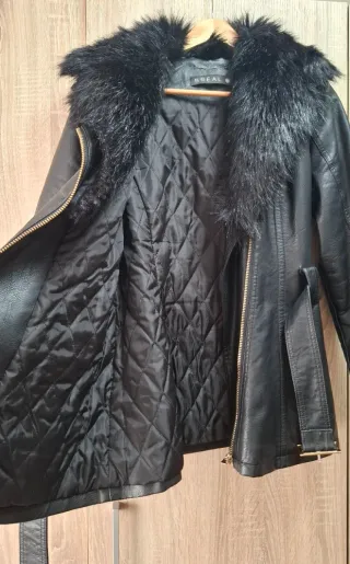 Cazadora Biker 3/4 cuello pelo desmontable TallaXL