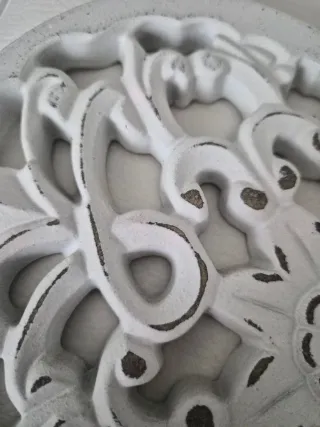 Cuore Decorativo Intagliato Bianco