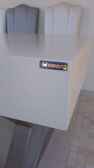 Conjunto Comedor Franco Furniture Beige/Blanco