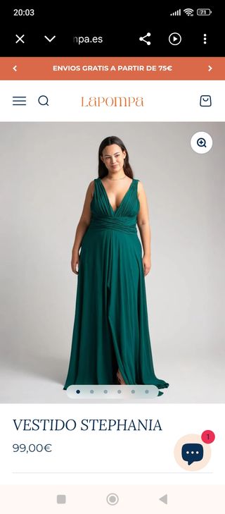 Vestido largo elegante invitada fiesta o boda