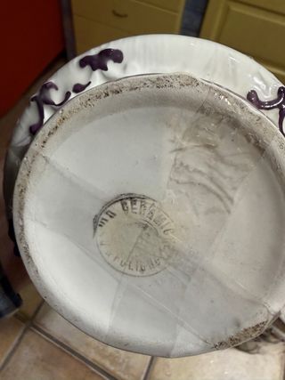 Set 5 Barattoli Ceramica Dipinti a Mano di Foligno