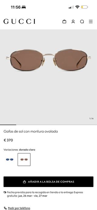 Gafas de sol Gucci.
