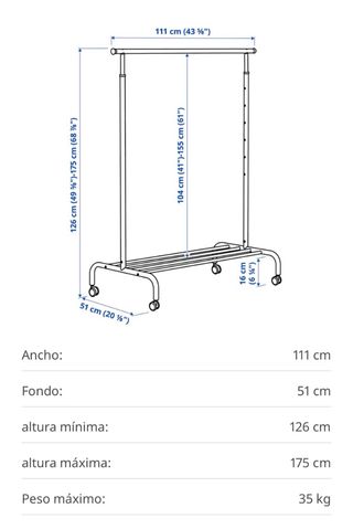 Perchero burro con ruedas IKEA