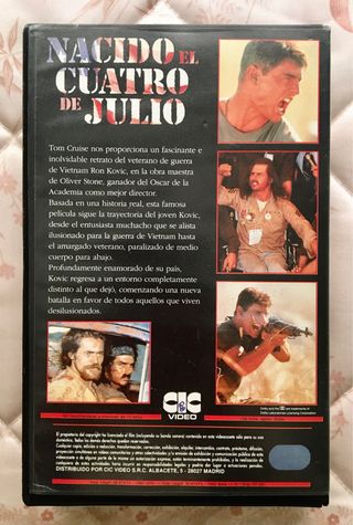 *Nacido el 4 de Julio (1989) | VHS | Caja Grande