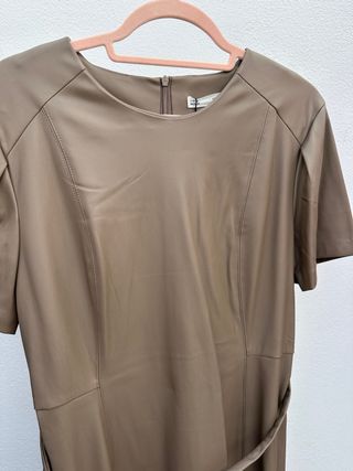 Vestido polipiel Sfera Beige Talla M