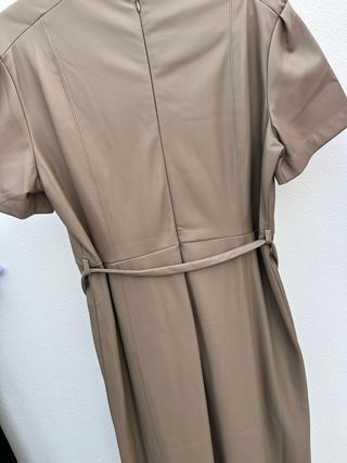 Vestido polipiel Sfera Beige Talla M