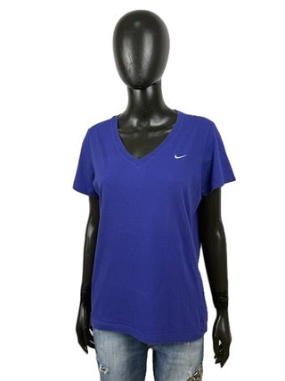T-shirt Nike donna blu cotone elasticizzato XL