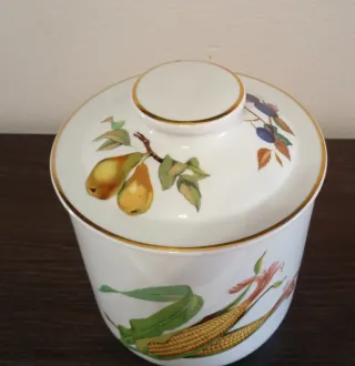 Tarro grande Royal Worcester con frutas, evesham g