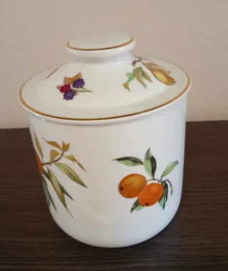 Tarro grande Royal Worcester con frutas, evesham g