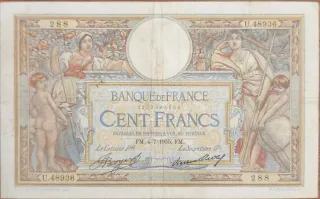 Billete 100 Francos Francia 1935