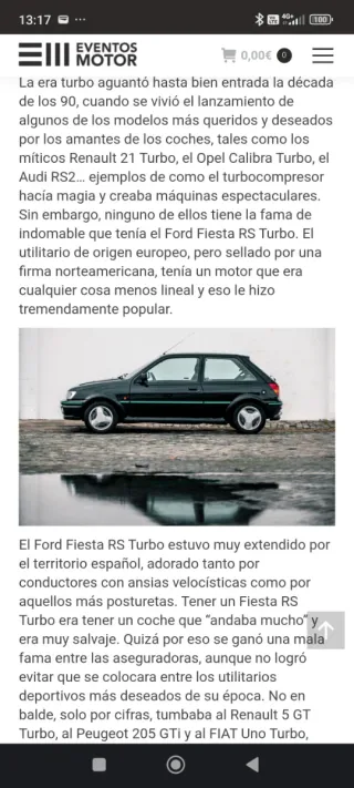 Ford fiesta rs turbo  1991