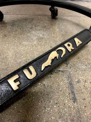 Mesa auxiliar vintage industrial