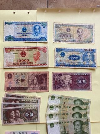 Lote Billetes Colección Asia Varios Países