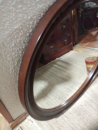 Espejo redondo Madera y Cristal