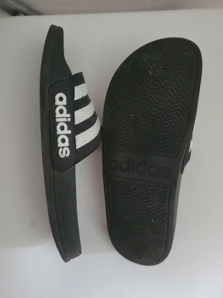 Chanclas Adidas Negras Blancas Talla 37-38