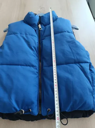 Chaleco acolchado Bershka azul talla XS reversible